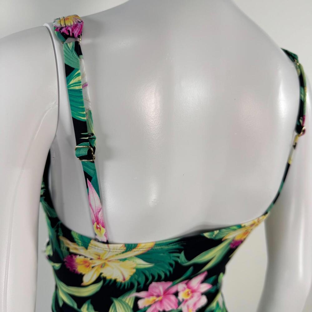 Tommy Bahama Orchid Garden Underwire Tankini Swim Top Women’s Size XS Black New - Picture 6 of 11